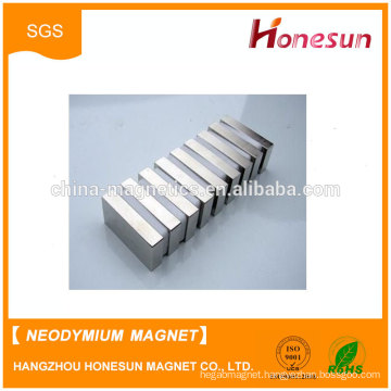 Permanent Neodymium NdFeB magnets N52 Ni plated block magnets for